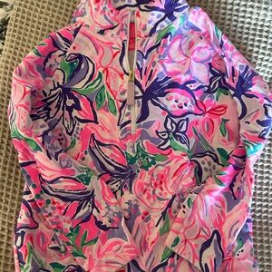 Girls Lilly Pulitzer Zip Skipper Sweatshirt S (4-5T)